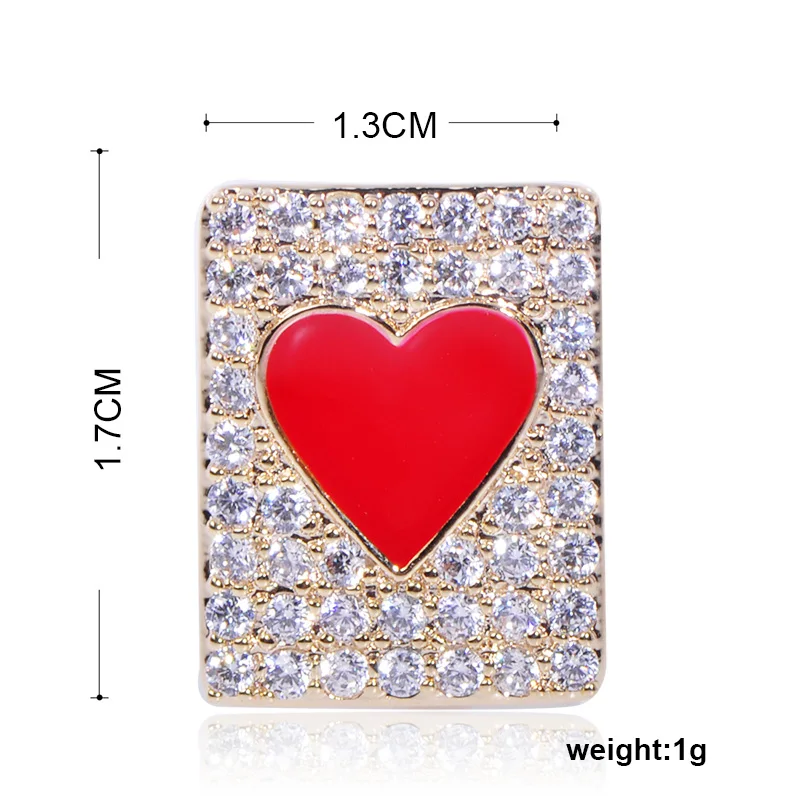 Женская эмалированная брошка Blucome изящная квадратная в форме сердца с медными