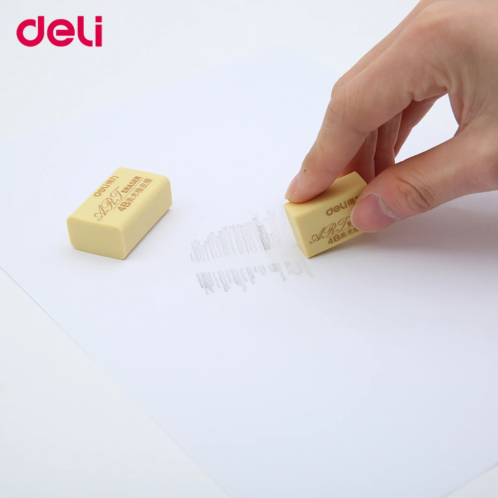 

Deli 4B pencil rubber erasers 1pcs/set colorful soft art durable ductile cute Kawaii jelly colored for school kids