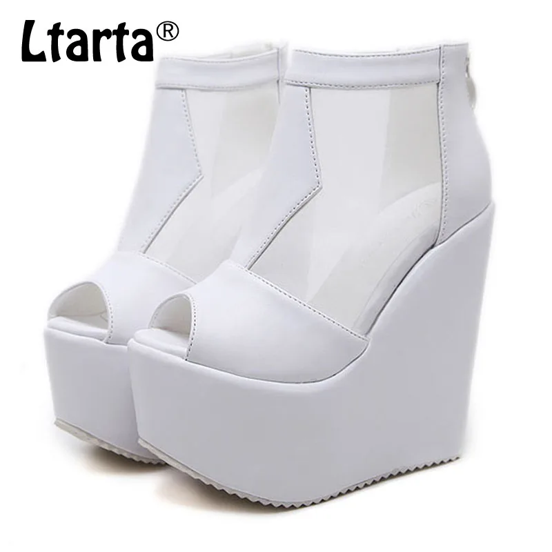 2019 г. Новые Модные леопардовые ботинки с широко открытым носком на высоком