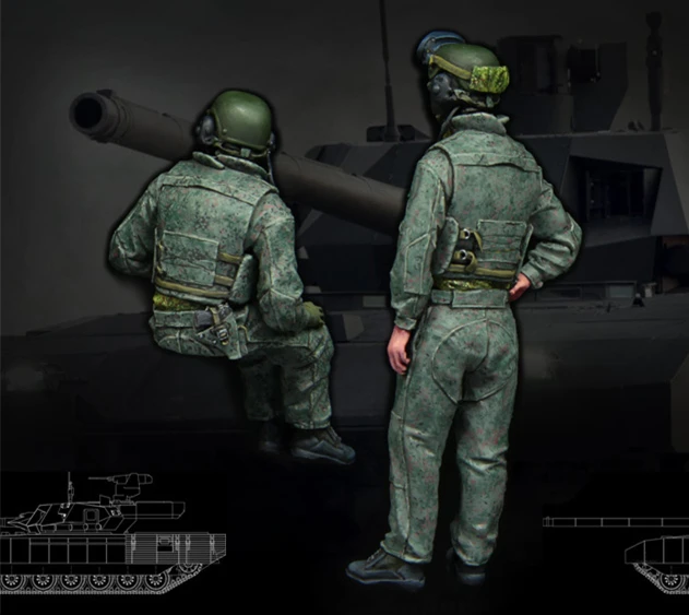 1/35 модельная фигурка из смолы комплект современные российские танкеры в разобранном виде Неокрашенный Топ