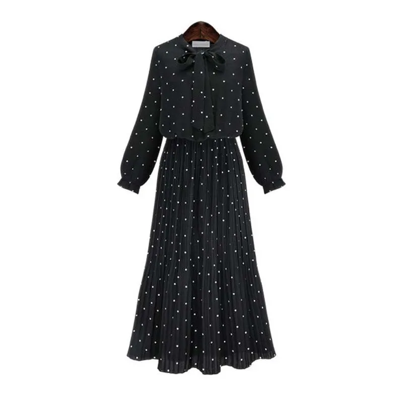 Для женщин демисезонный Винтаж платье Мода плюс размеры M ~ 3XL тонкий ретро