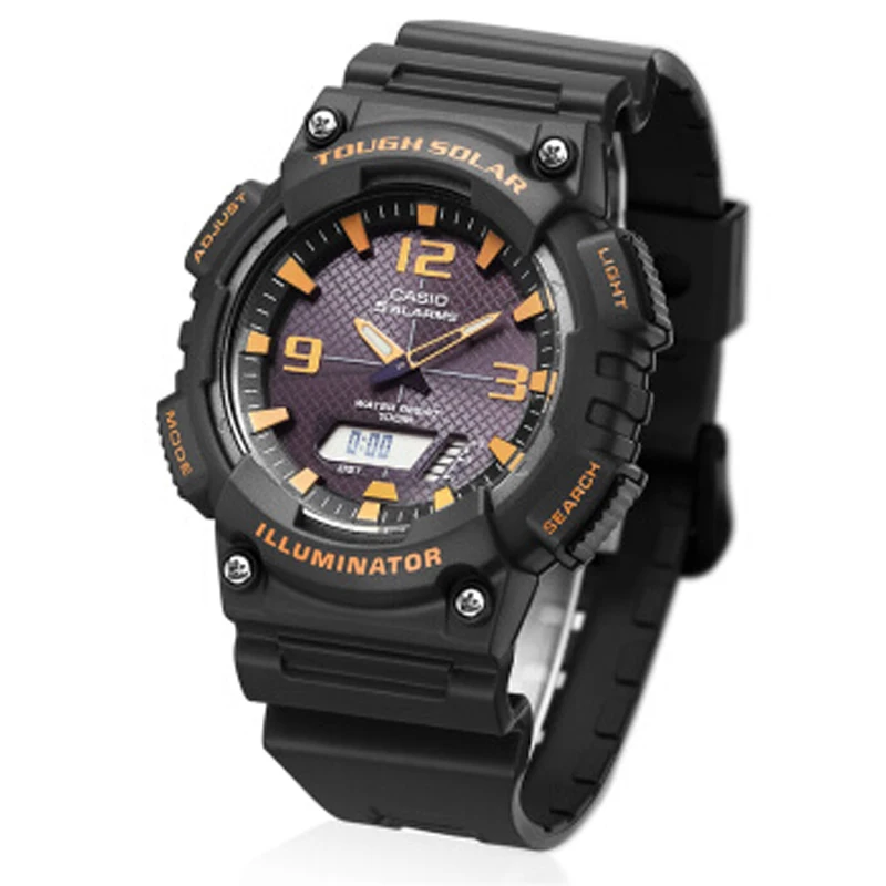 CASIO Часы Армия relogios Для мужчин кварцевые наручные часы AQ-S810W-1A спортивные Плавание сзади Солнечный свет Мощность резинкой - Цвет: AQ-S810W-8A