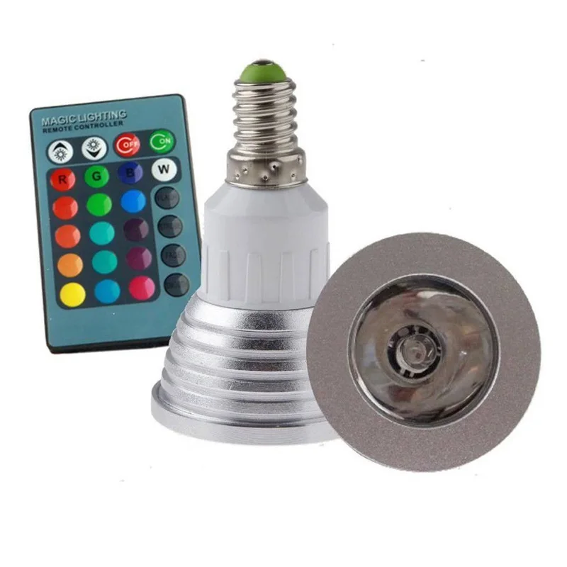 RGB Светодиодная лампа 5 Вт GU10 E27 E14 MR16 B22 16 для изменения цвета прожектор 85-265 в дома с