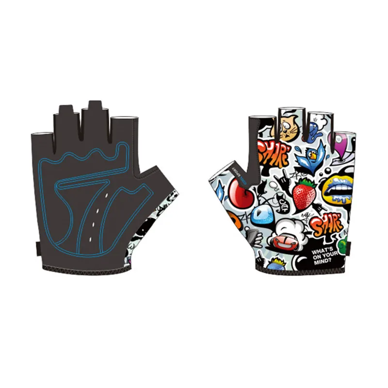 Детские велосипедные перчатки для мальчиков и девочек с полупальцами горных