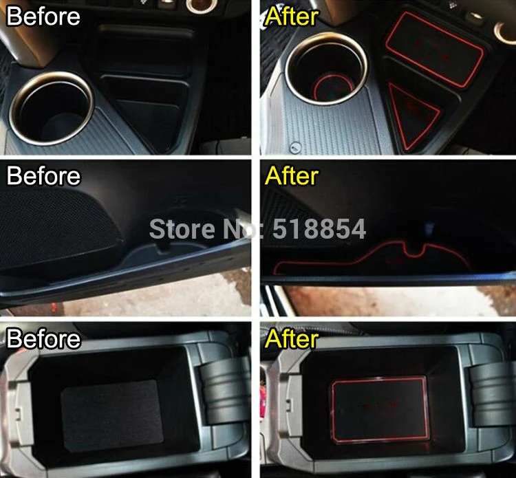Нескользящие Коврики для дверей коврики Toyota RAV4 RAV 4 2013 2014 2015|pad cup|pad padpad for cup |