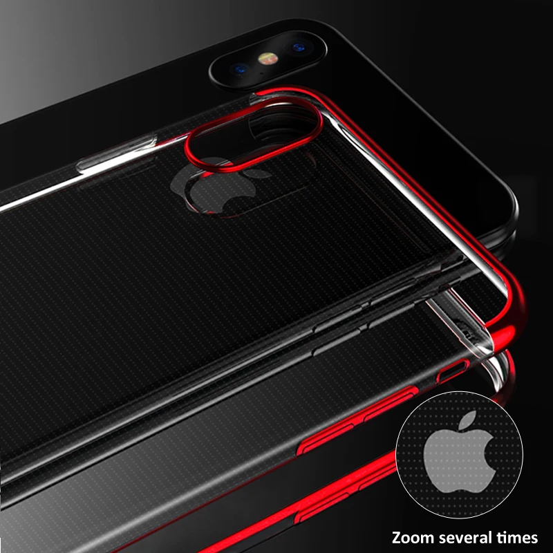 Forubest ТПУ чехол для iPhone X 8 7 6 s Роскошный покрытый прозрачный силиконовый 6s Plus |