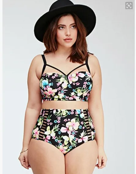 Женский купальник с цветочным принтом пуш ап мягкий бюстгальтер + газовая юбка