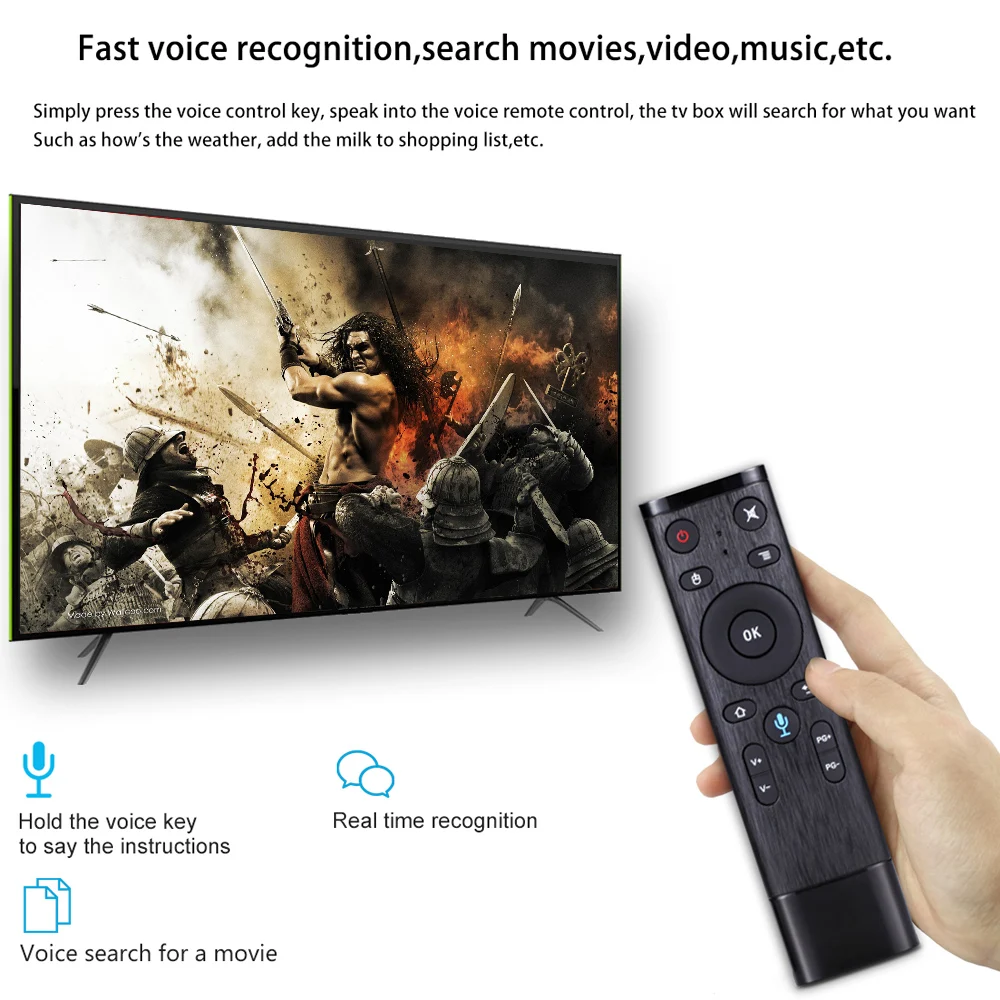 SCISHION AI One Android tv Box android 8,1 4K 2G/16G WiFi BT4.0 медиаплеер дисплей экран Голосовое управление PK Z28 X96mini tv box