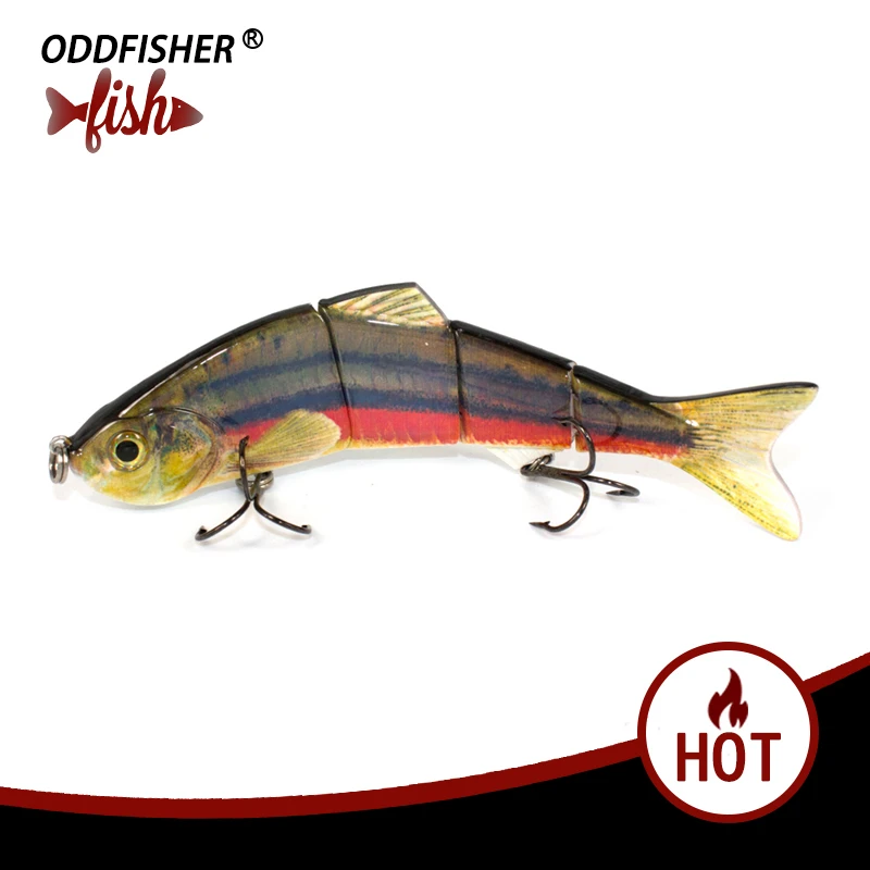 Реалистичная рыболовная приманка 4 Сегмент Swimbait Crankbait тяжелая медленная воблер