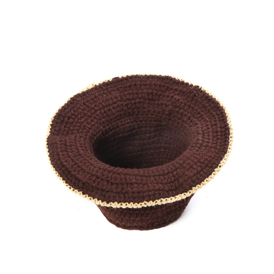 Stylish Western Cowboy Hat&ampBooties Set Newborn Boy Photo Photography Props Knitted Infant Cartoon Costume MZS-14026 | Детская одежда