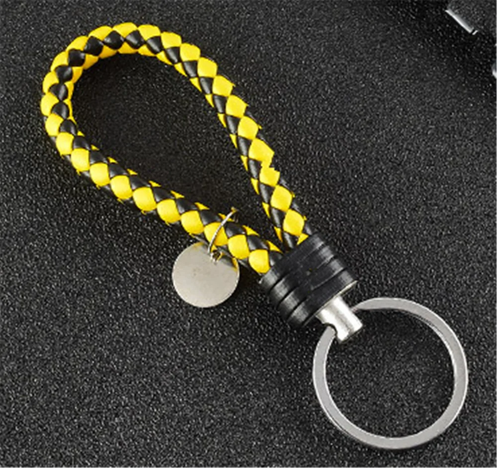 Universal motorcycle Car accessories woven leather rope key ring for Jeep Renegade Cherokee Wrangler Compass Patriot | Автомобили и