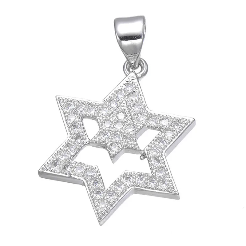 

Hot Selling Jewelry Bijoux Zircon Star Charms Pendants For Jewelry Making Diy Copper Micro Pave Floating Charms Wholesale Bedels