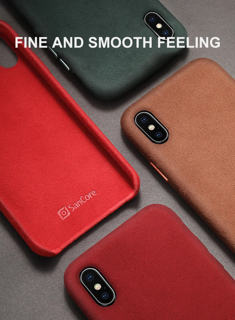 SanCore для iPhone X Xr XS Max чехол для телефона кожаный Алькантара модный бизнес анти-падение кожа роскошный Премиум сотовый телефон анти-износ