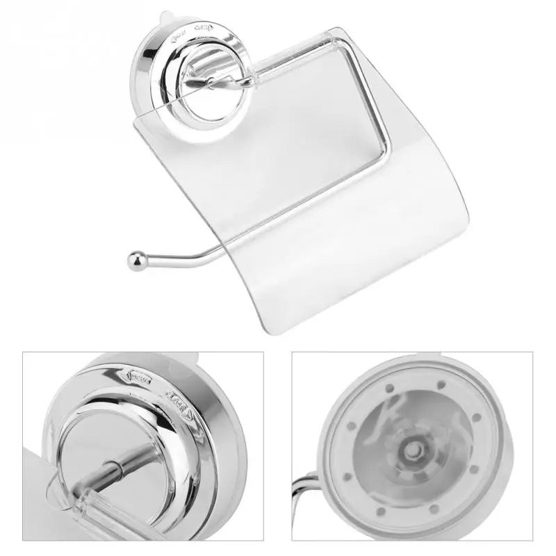 

Waterproof Toilet Paper Holder Suction Cup Installation Paper Holder Home Hotel Bathroom Storage Roll Stand durable