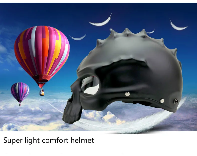 ABS Skull Motorcycle Helmet Anti Fall Anti-impact Breathable Half Face Helmets Motorbike Capacetes Retro For Unisex | Автомобили и