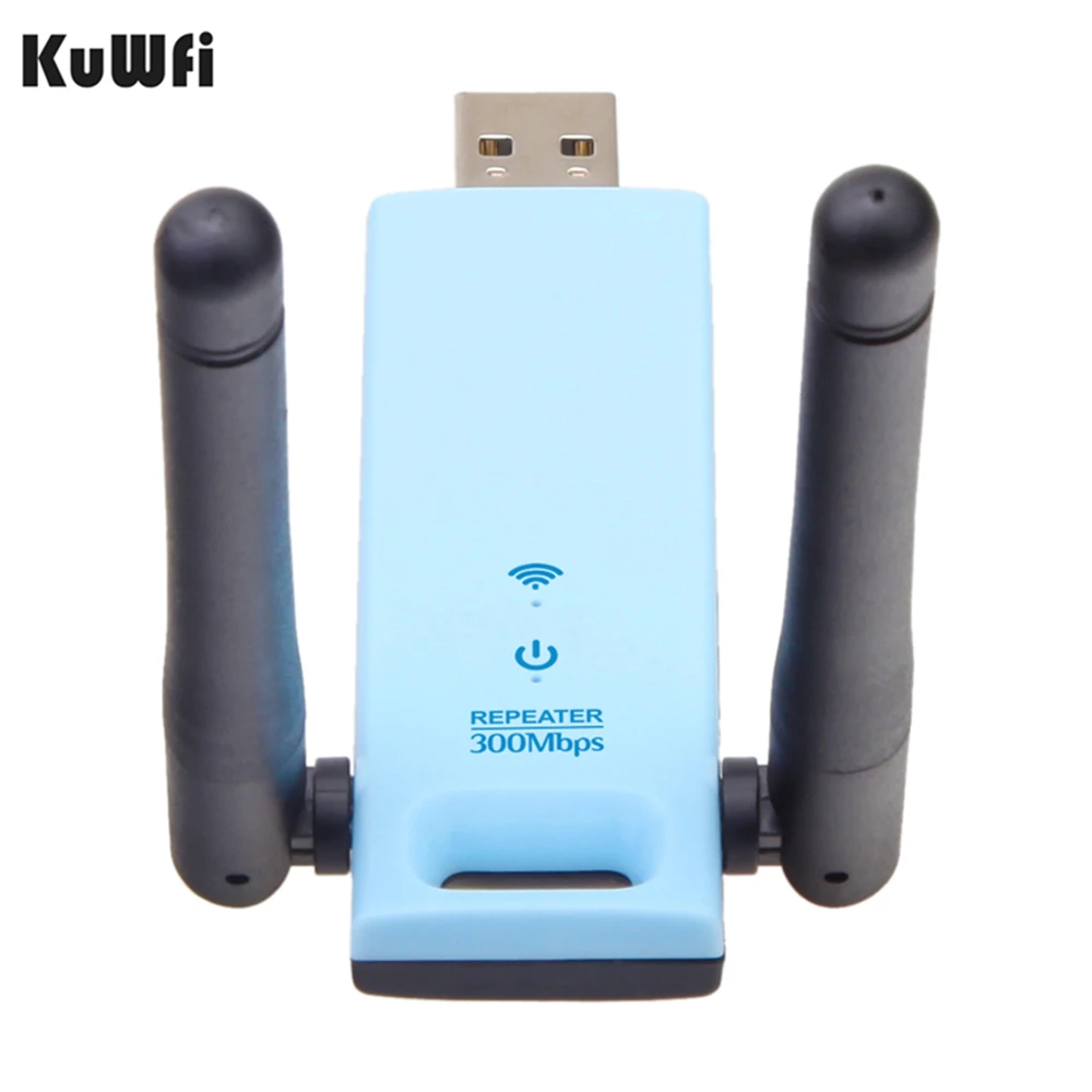KuWFi 300 Мбит/с Wi Fi повторитель 2 4 ГГц приемник USB WiFi усилитель сигнала ПК адаптер