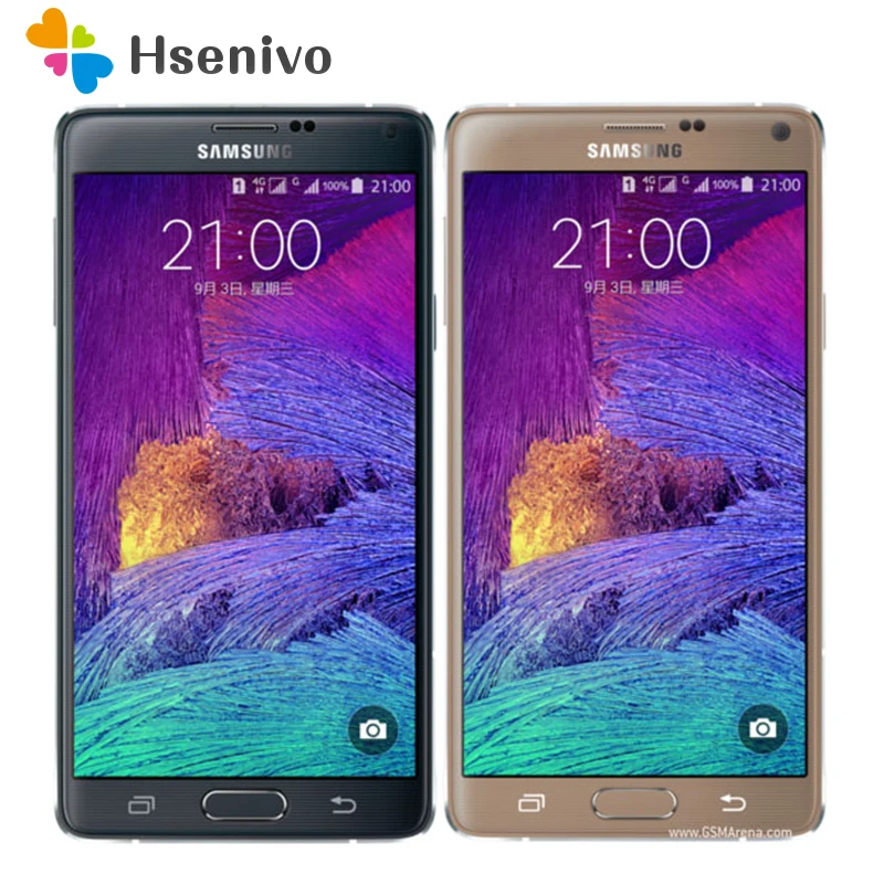 Восстановленный Оригинальный разблокированный Samsung Galaxy Note 4 N910A N910F N910P сотовый