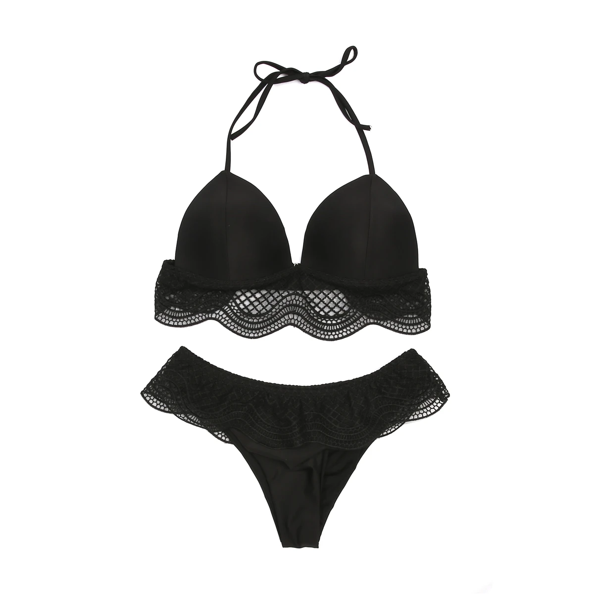 Кружевной купальник ITFABS пляжная одежда купальный костюм однотонный белый с