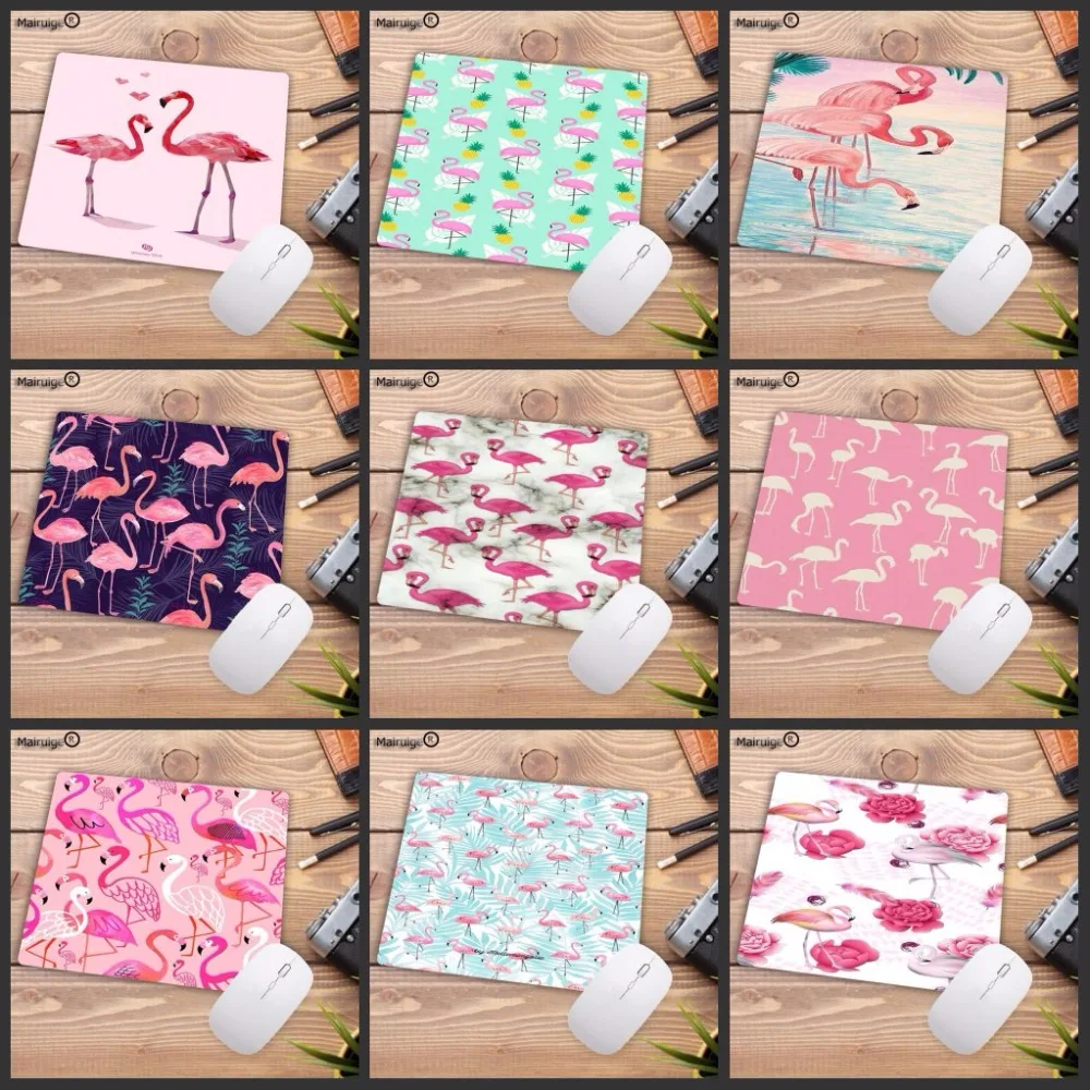 

Mairuige 22X18CM Mousepad Pink Flamingo Desk Mat Surface Waterproof Anti-slip Table Mouse Pad For Working Gaming Studying