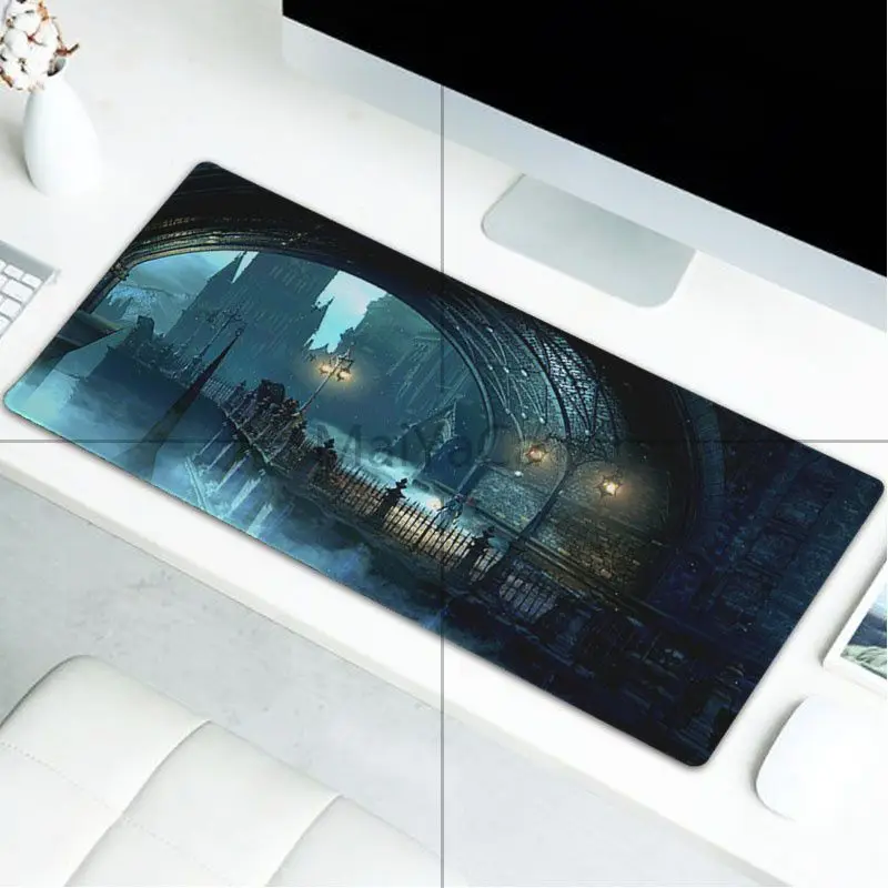 LockEdge 30X90cm MaiYaCa мой любимый Комфортный коврик для мыши Bloodborne игровой коврик для мыши большой плотный удобный водонепроницаемый игровой резиновый коврик для мыши - Цвет: LockEdge 30X90cm