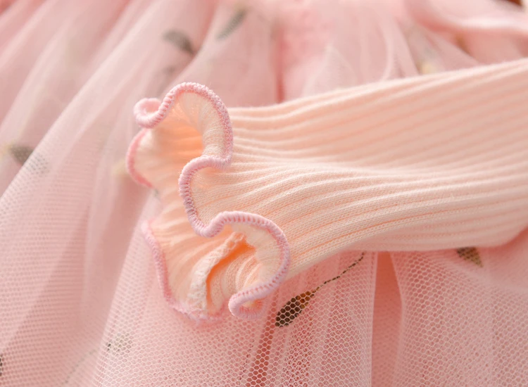 Одежда для маленьких девочек платье новинка 2019 года Сетчатое хлопковое