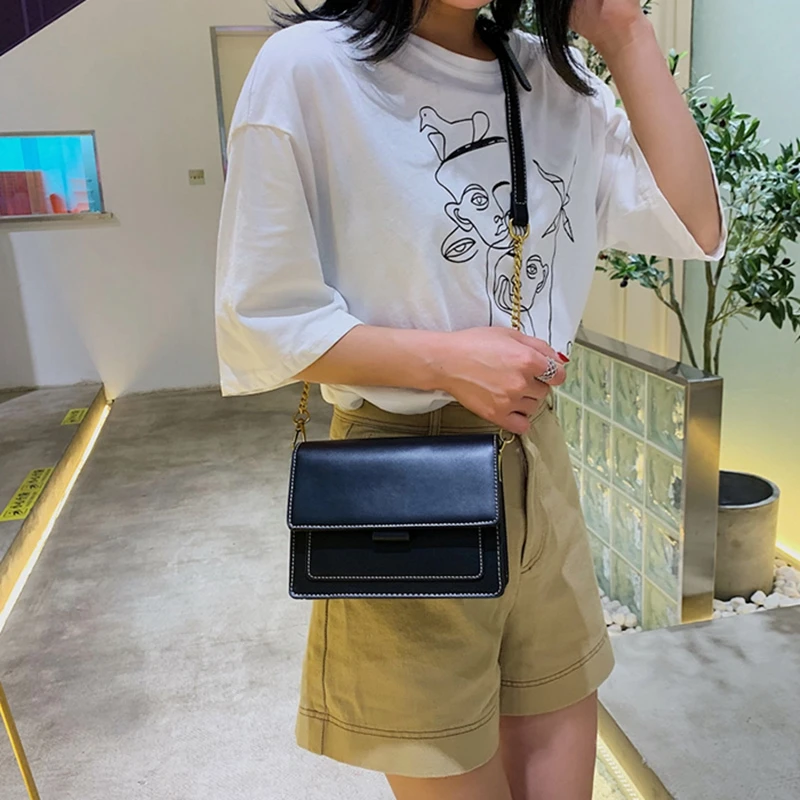 Женские кожаные сумки через плечо SUNNY SHOP простые для путешествий 2019|Сумки с