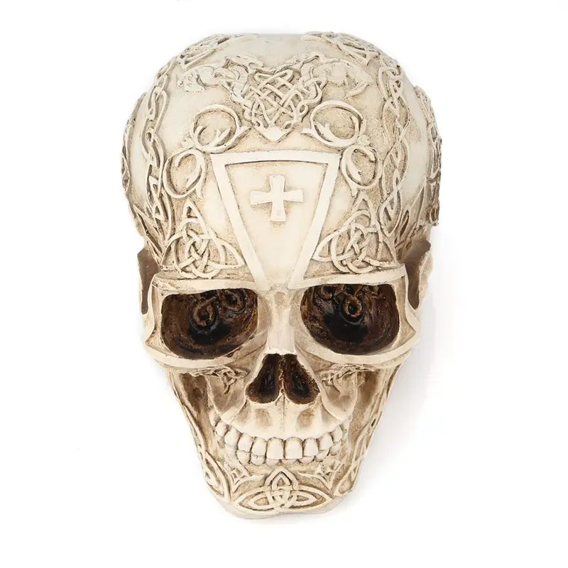 Крест и череп скульптура модель креативный узор в стиле ретро с черепом головы