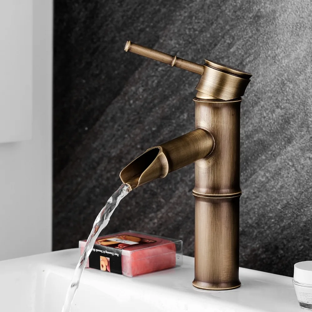 Кран для ванной комнаты латунный Смеситель раковины роскошный кран высокий
