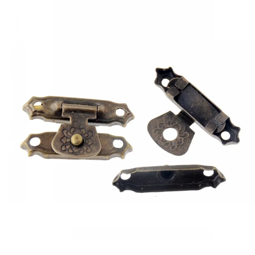 Бесплатная доставка 20 комплектов металлический крюк Коробка защелки сумка с пряжкой коробка кошелек с замком замок Античная Бронза 27x16 мм J3086