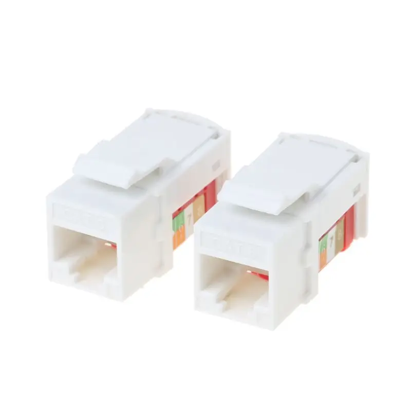 Сетевой модуль CAT6 2 шт. информационный гнездо соединитель RJ45 адаптер модули Keystone