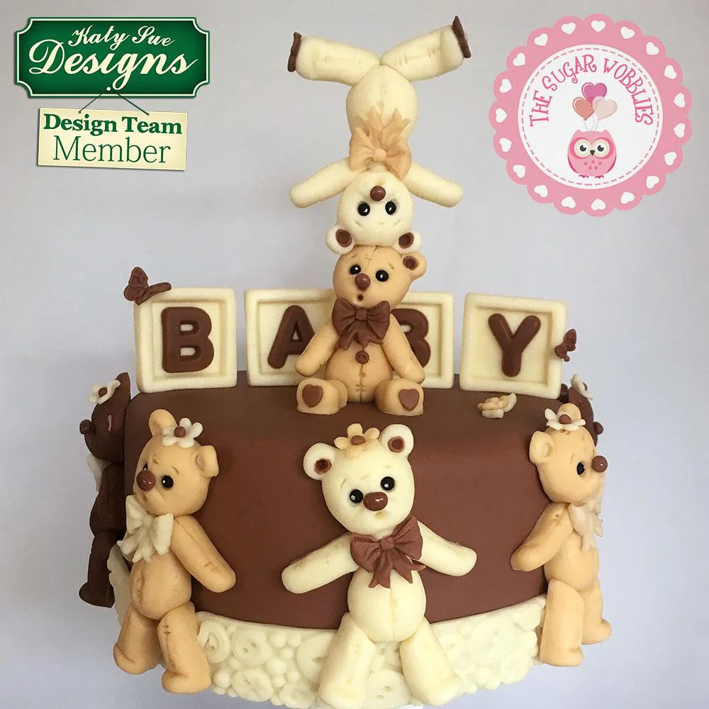 Милый медведь кондитерских Fondant (сахарная) силиконовая форма выпечка торта DIY