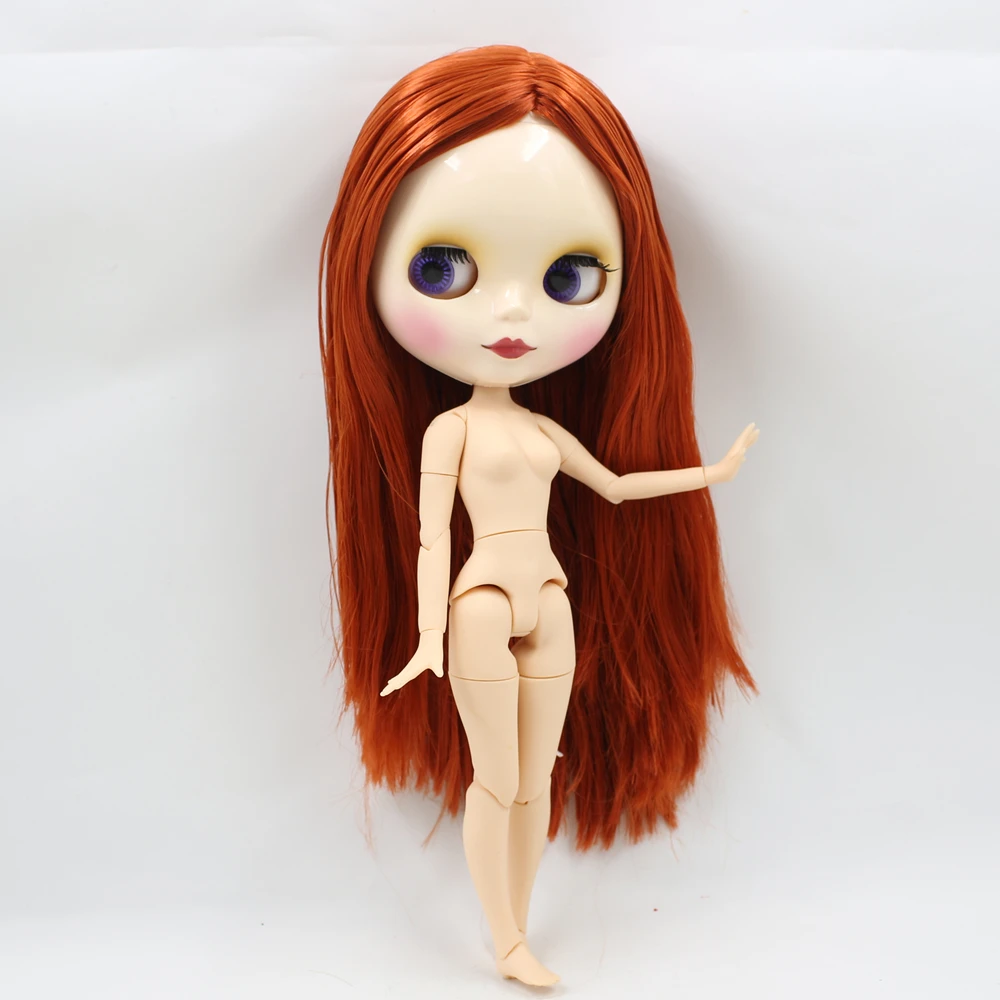 Ледяной DBS Blyth кукольные серии No.230BL0374 коричневый красный прямые волосы из белой