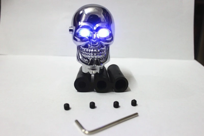 Ручка рычага переключения передач с черепом 2015 горячий металлический материал