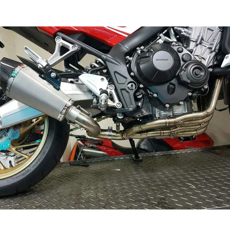 Для Honda CBR650 CBR650F 2015 2016 2017 мотоцикл глушитель труба передний ряд боковой контакт
