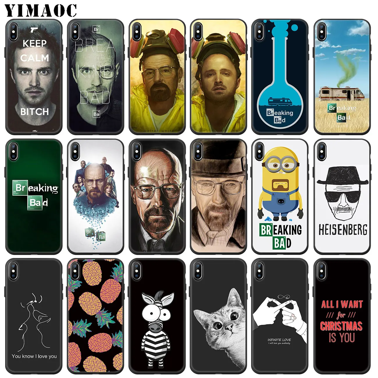Мягкий силиконовый чехол YIMAOC для iPhone 11 Pro XS Max XR X 6 6S 7 8 Plus 5 5S SE 10|Бамперы| |