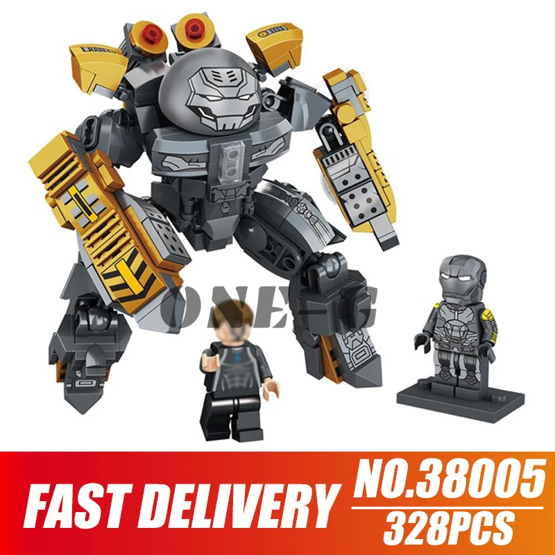 Строительные блоки Железный человек Ironman мех 38005 328 шт Совместимость с legoingly Marvel