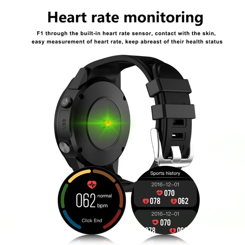 GPS умные часы для мужчин Bluetooth спортивные камера монитор сердечного ритма с