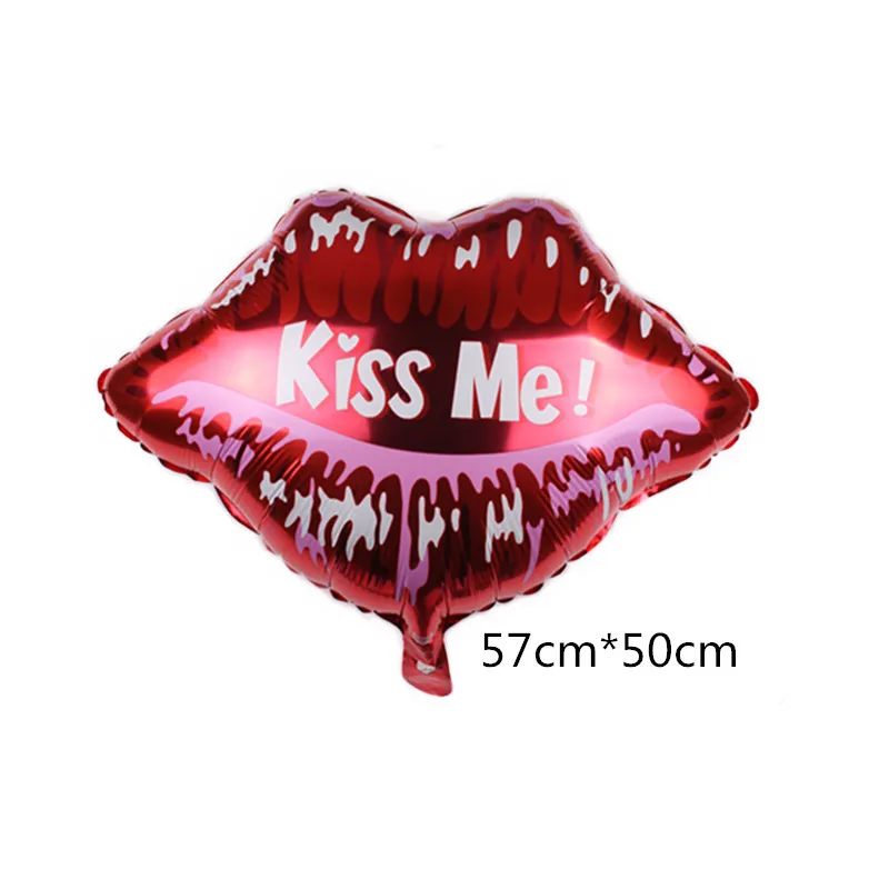 style D 1 шт., с надписью «Love» с мишкой Тедди одежда красного цвета с надписью «Love» с поцелуем губ Love фольгированный шар ко Дню Святого Валентина украшения Юбилей украшения исповедь - Цвет: style D