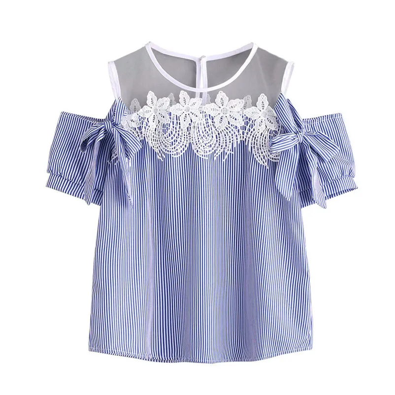 Trendy Style Shirt women Broadclot Chiffon Sleeveless Blouses Cold Shoulder Clothes Ruffle Elegant Vintage Drop Shipping Gifts |