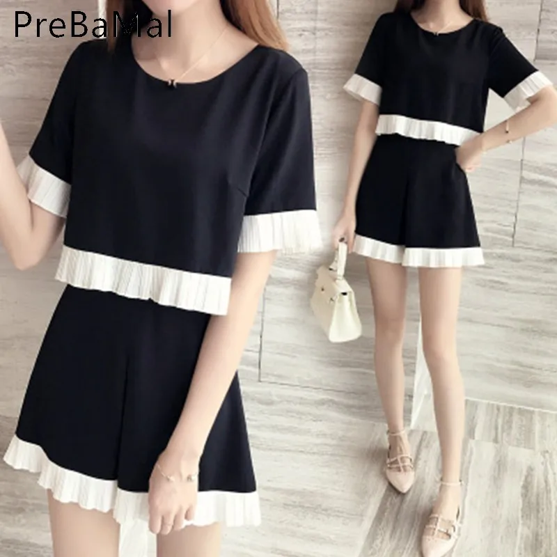 2019 летний Однотонный женский спортивный костюм комплект одежды из 2 предметов