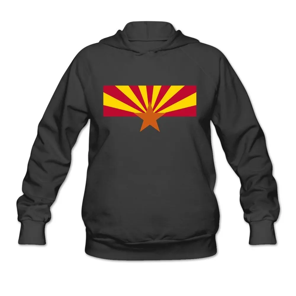 2017 Flag Of Arizona Fashion Cotton Long Sleeve Sweatshirts For Women High Quality Warm Hooded Free Shipping | Женская одежда