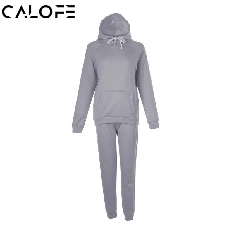 CALOFE/осенне-зимний спортивный комплект для фитнеса плотный костюм из 2 предметов с