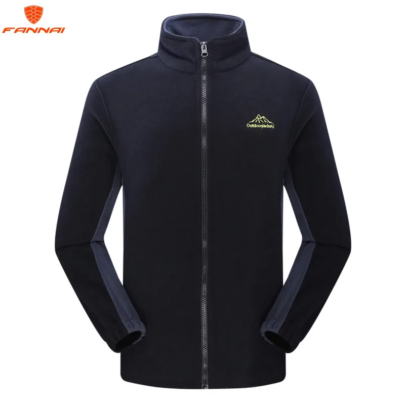 

Solid color New 2018 casual jacket Men's Fleece Jacket M-5XL For men Autumn-spring outerwear mandarin clothing with a collar