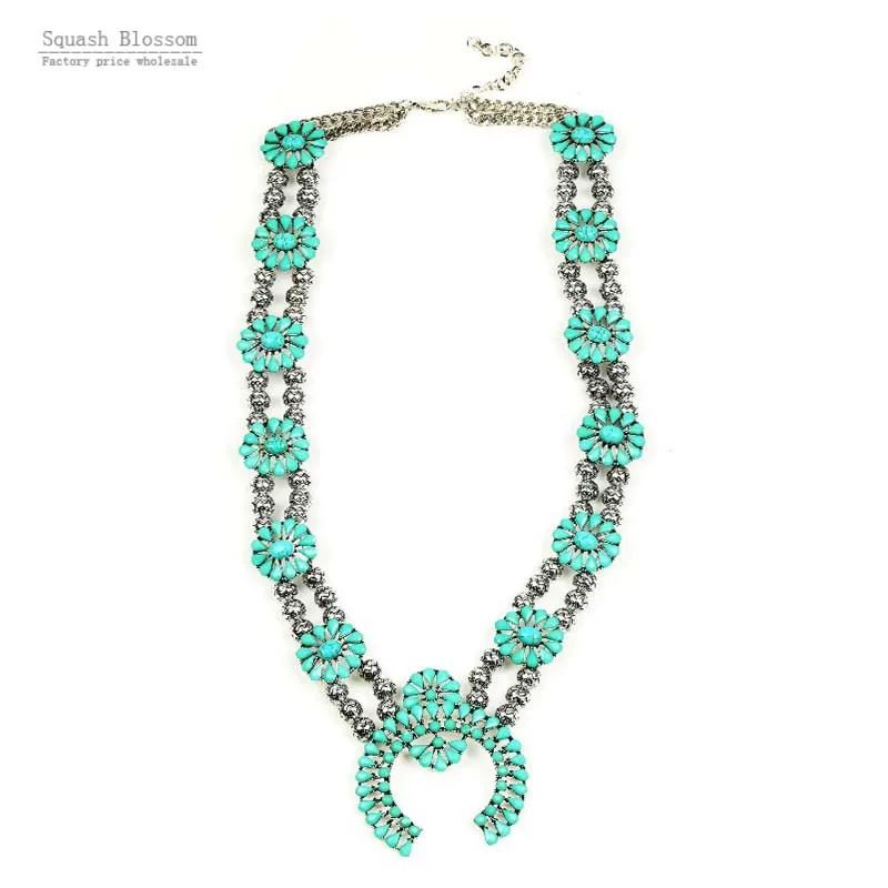 Модный сплав Сквош ожерелье цветок годовщина цинковый бусины цветок|squash blossom