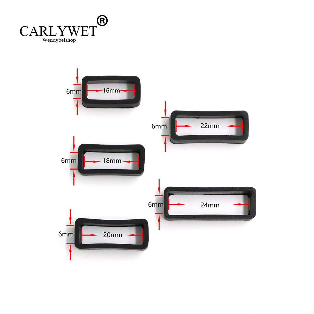 CARLYWET 1 шт. 16 18 20 22 24 мм силиконовые резиновые петли Сменные аксессуары держатель