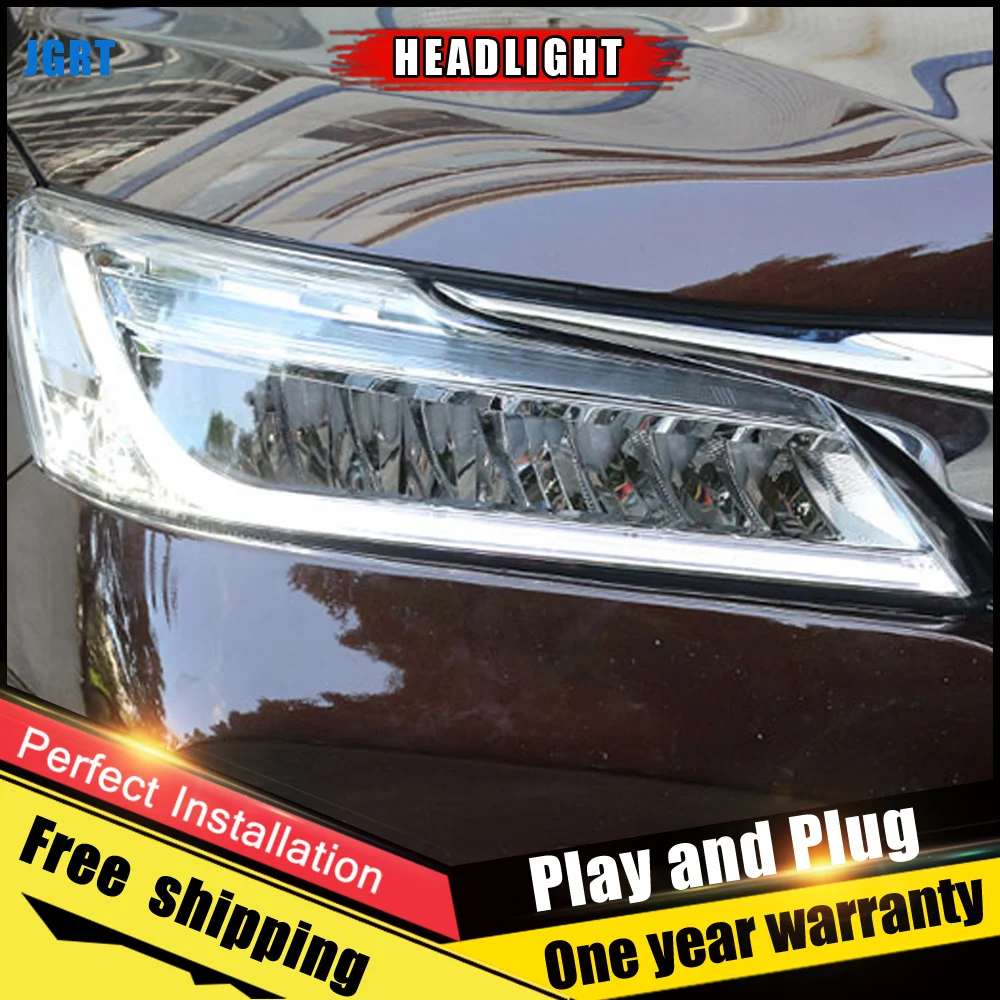 2 шт. светодиодный льные светодиодные фары для Honda Accord 2016|headlights for|h7 hidxenon lens |