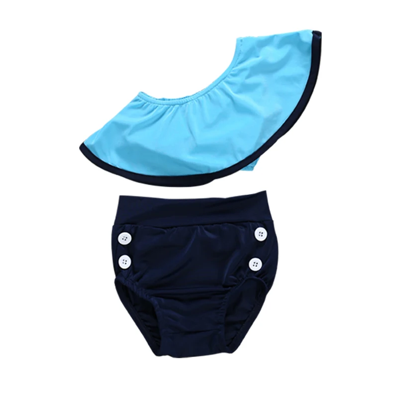 Купальник для маленьких девочек летняя одежда плавания с открытыми плечами и