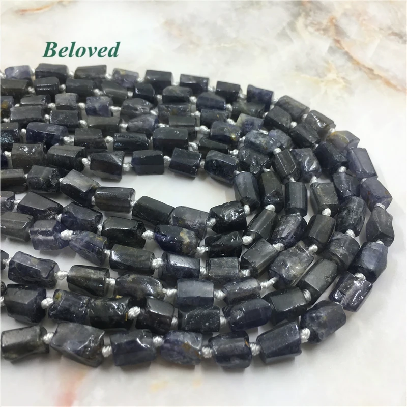 Natural Cylinder Iolite Quartz Nugget Loose Beads Raw Cordierite Gems Jewelry Making Spacer BG18036 | Украшения и аксессуары