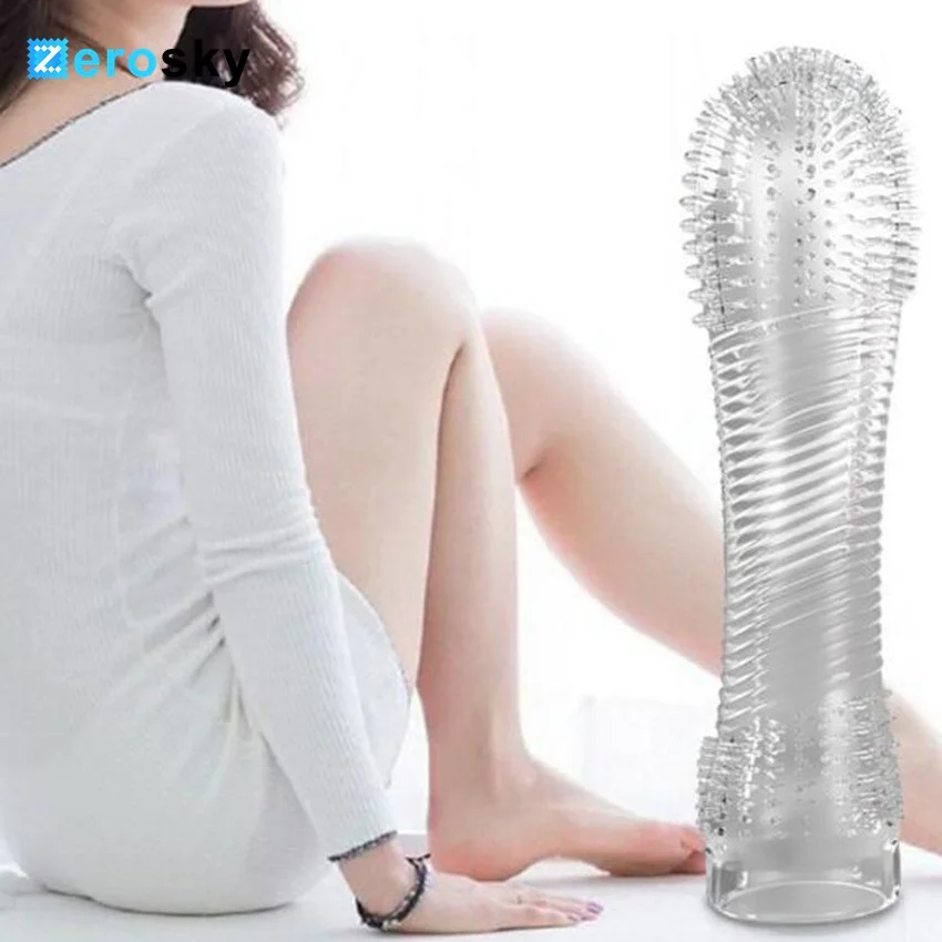 Reusable Condoms For Men Thorn Penis Sleeve Extender Erotic Male Adult Enlargement Particles G-spot Condom Sex Toys | Красота и