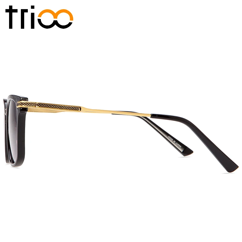 Мужские солнцезащитные очки TRIOO золотистые металлические классные для мужчин